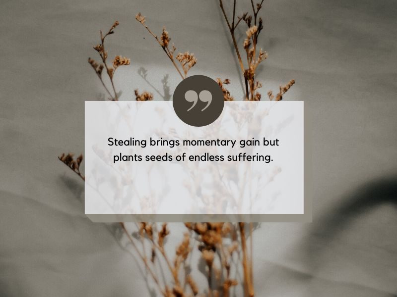 Buddha Quotes on Karma About Stealing